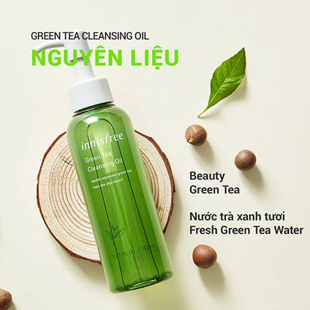 Bộ đôi dầu tẩy trang và sữa rửa mặt trà xanh innisfree Green Tea Hydrating Amino Acid Cleansing Oil & Green Tea Hydrating Amino Acid Cleansing Foam