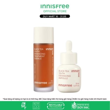 Set tinh chất & nước cân bằng phục hồi và làm dịu da mụn innisfree Retinol Cica Ampoule & Bija Cica Skin