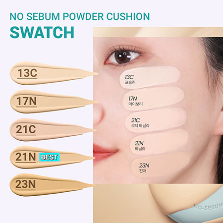 Lõi phấn nước kiềm dầu innisfree No Sebum Powder Cushion Refill SPF 29 PA++ 14 g