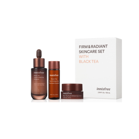 Bộ sản phẩm chống lão hóa và làm săn chắc da với Black Tea Firm & Radiant set 2023