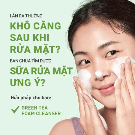 Bộ đôi sữa rửa mặt dịu nhẹ và tinh chất dưỡng ẩm trà xanh innisfree Green Tea Hydrating Amino Acid Cleansing Foam & Serum Duo Set