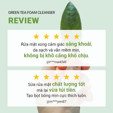 Bộ đôi sữa rửa mặt dịu nhẹ và tinh chất dưỡng ẩm trà xanh innisfree Green Tea Hydrating Amino Acid Cleansing Foam & Serum Duo Set