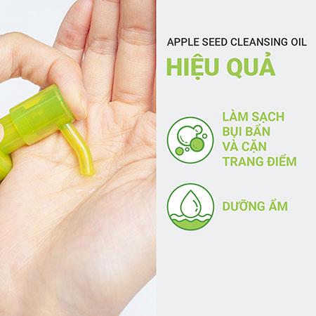 Bộ đôi dầu tẩy trang táo xanh và sữa rửa mặt làm sạch dạng bọt innisfree Apple Seed Cleansing Oil & Bubble Cleanser
