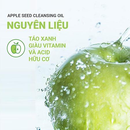 Bộ đôi dầu tẩy trang táo xanh và sữa rửa mặt làm sạch dạng bọt innisfree Apple Seed Cleansing Oil & Bubble Cleanser