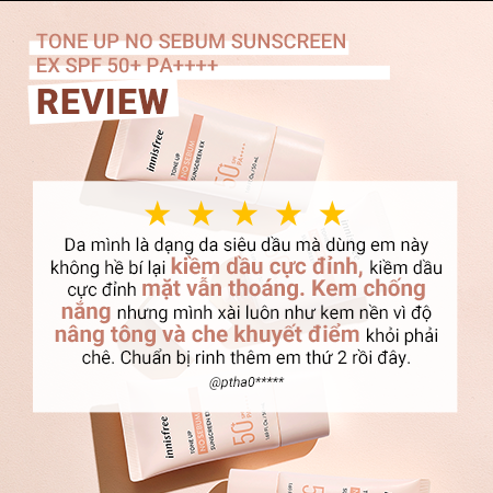 Set kem chống nắng nâng tông kiềm dầu và tinh chất trà xanh minisize innisfree Tone Up No Sebum Sunscreen & Green Tea Seed Serum Combo
