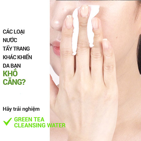 Set nước tẩy trang và sữa rửa mặt làm sạch dịu nhẹ từ trà xanh innisfree Green Tea Hydrating Amino Acid Cleansing Water & Foam Combo
