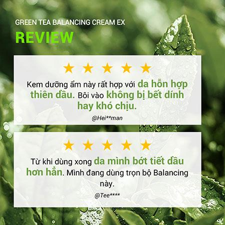Set kem dưỡng cân bằng độ ẩm và mặt nạ ngủ trà xanh innisfree Green Tea Balancing Cream & Sleeping Mask Combo