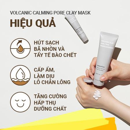 Mặt nạ đất sét làm dịu lỗ chân lông innisfree Volcanic Calming Pore Clay Mask 100 mL