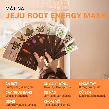 Set 7 mặt nạ dưỡng da mềm mịn innisfree 7 My Real Squeeze Mask & Jeju Root Energy Mask Soothing Combo