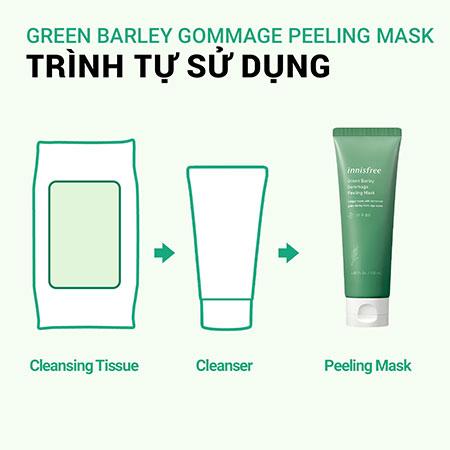 Set làm sạch tẩy tế bào chết loại bỏ bã nhờn innisfree Volcanic Pore BHA Cleansing Foam & Green Barley Gommage Mask & Super Volcanic Pore Clay Mask 2X Combo