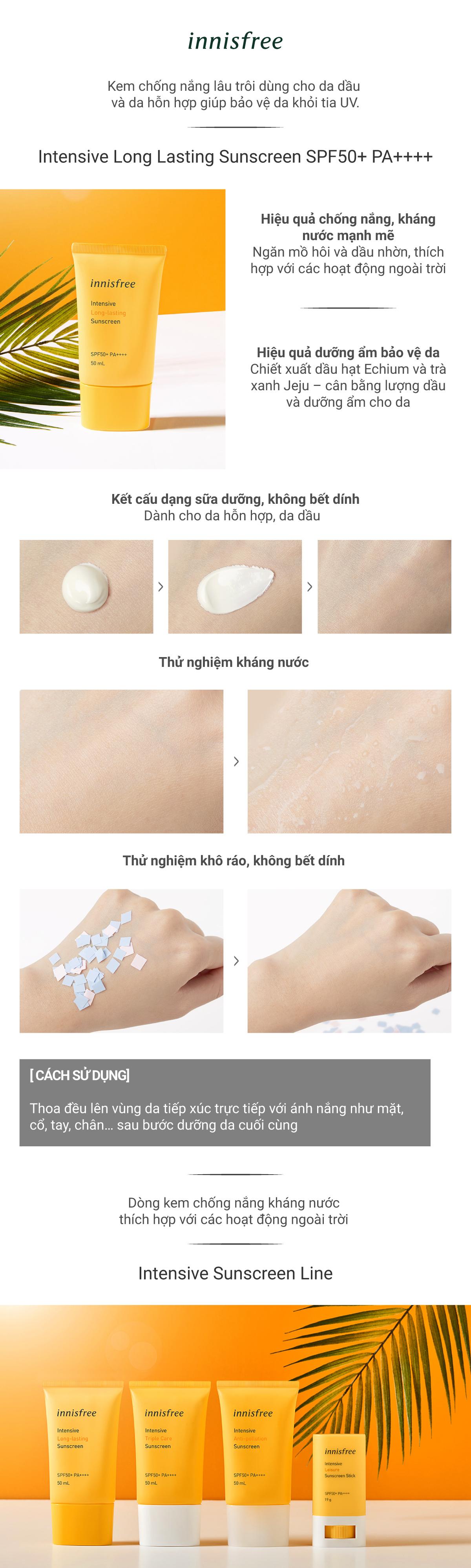Set kem chống nắng lâu trôi và phấn phủ bột kiềm dầu innisfree Long-lasting Sunscreen & No Sebum Mineral Powder Combo