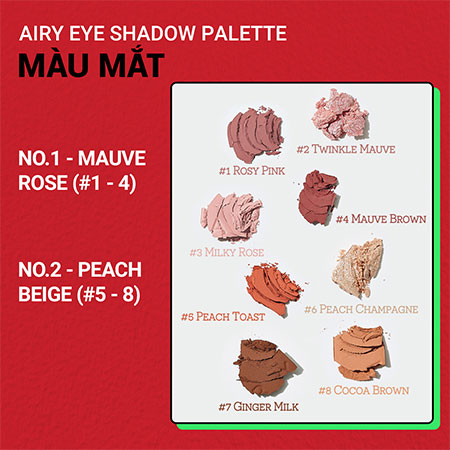 Phấn mắt dạng lì siêu mịn innisfree Airy Eye Shadow Palette 7.1 g