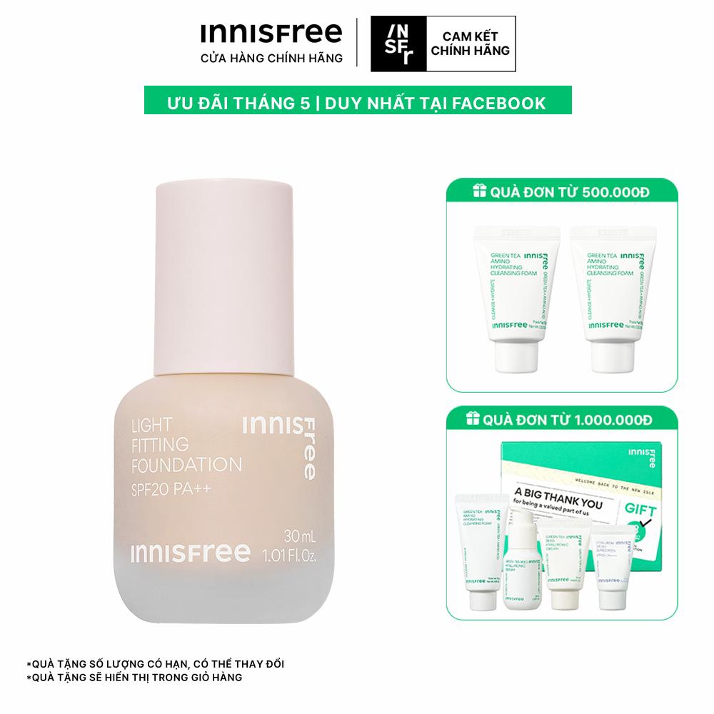 Kem nền trang điểm innisfree Light Fitting Foundation 30ml