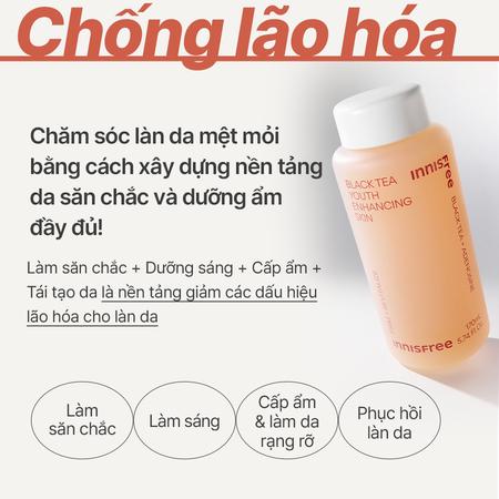 Nước cân bằng phục hồi da và ngăn ngừa lão hóa từ trà đen INNISFREE Black Tea Enhancing Skin 170 mL