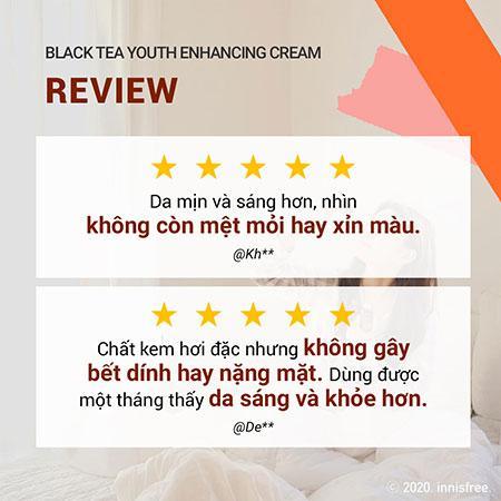 (ĐỘC QUYỀN) Set Kem Dưỡng Da Ban Đêm Ngăn Ngừa Lão Hóa Từ Trà Đen INNISFREE Black Tea Youth Enhancing Cream And Treatment Essence And Black Tea Youth Ampoule Combo