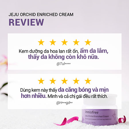 Kem dưỡng ẩm chống lão hóa hoa lan tím innisfree Jeju Orchid Enriched Cream 50 mL