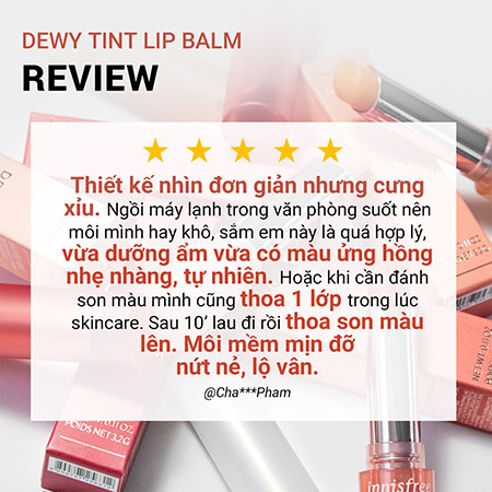 Son dưỡng có màu innisfree Dewy Tint Lip Balm 3.2 g