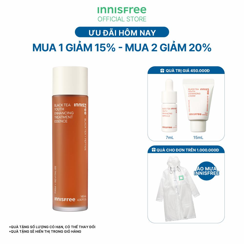 Nước dưỡng ngăn ngừa lão hóa từ trà đen INNISFREE Black tea Treatment Essence 145 mL