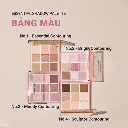 Bảng phấn mắt các màu cơ bản innisfree Essential Shadow Palette 8.3 ~ 8.7 g HSD T9-2025