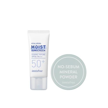 Set tinh chất dưỡng ẩm và kem chống nắng dưỡng ẩm cải thiện nếp nhăn innisfree Green Tea Seed Serum & Hyaluron Moist Sunscreen Minisize Combo