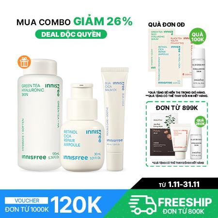 Set tinh chất phục hồi Retinol & tinh chất dưỡng ẩm trà xanh Green Tea Seed Hyaluronic Serum combo