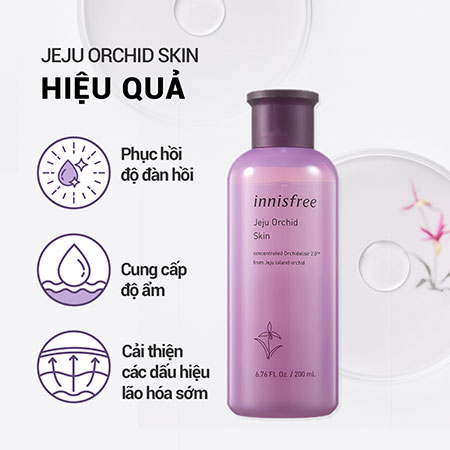 Nước cân bằng ngăn ngừa lão hóa da innisfree Jeju Orchid Skin 200 mL