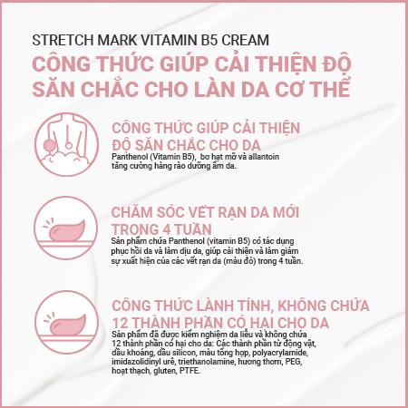 Kem dưỡng cải thiện vết rạn với Provitamin B5 INNISFREE Stretch Mark Provitamin B5 Cream 150 mL