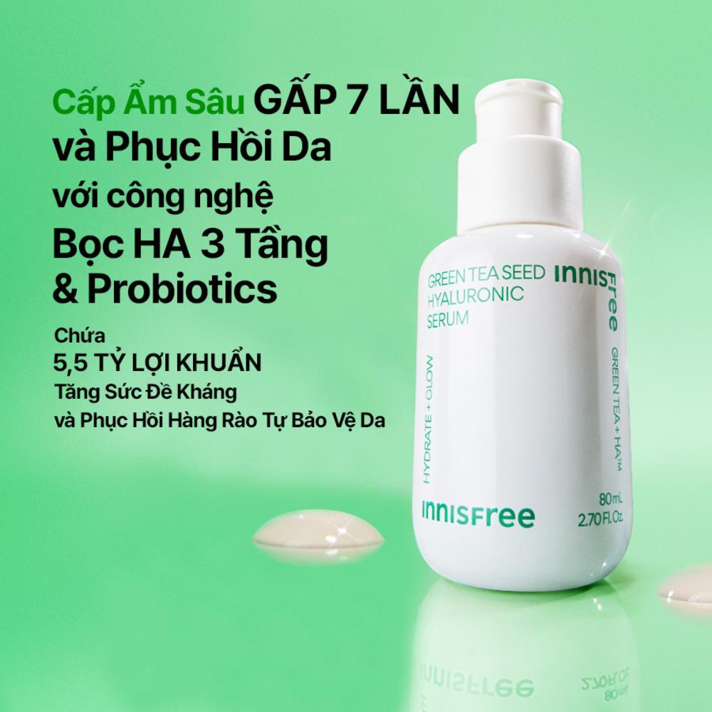 Tinh Chất Dưỡng Ẩm INNISFREE Green Tea Seed Hyaluronic Serum 80 mL