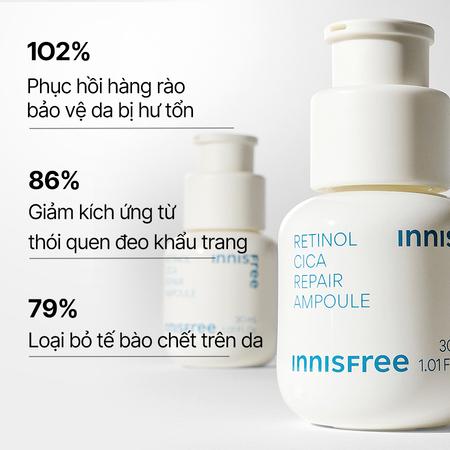 Sản phẩm dưỡng phục hồi da INNISFREE Retinol Cica Repair Ampoule 30 mL