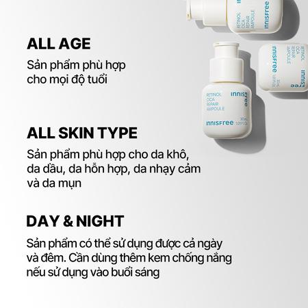 Sản phẩm dưỡng phục hồi da INNISFREE Retinol Cica Repair Ampoule 30 mL