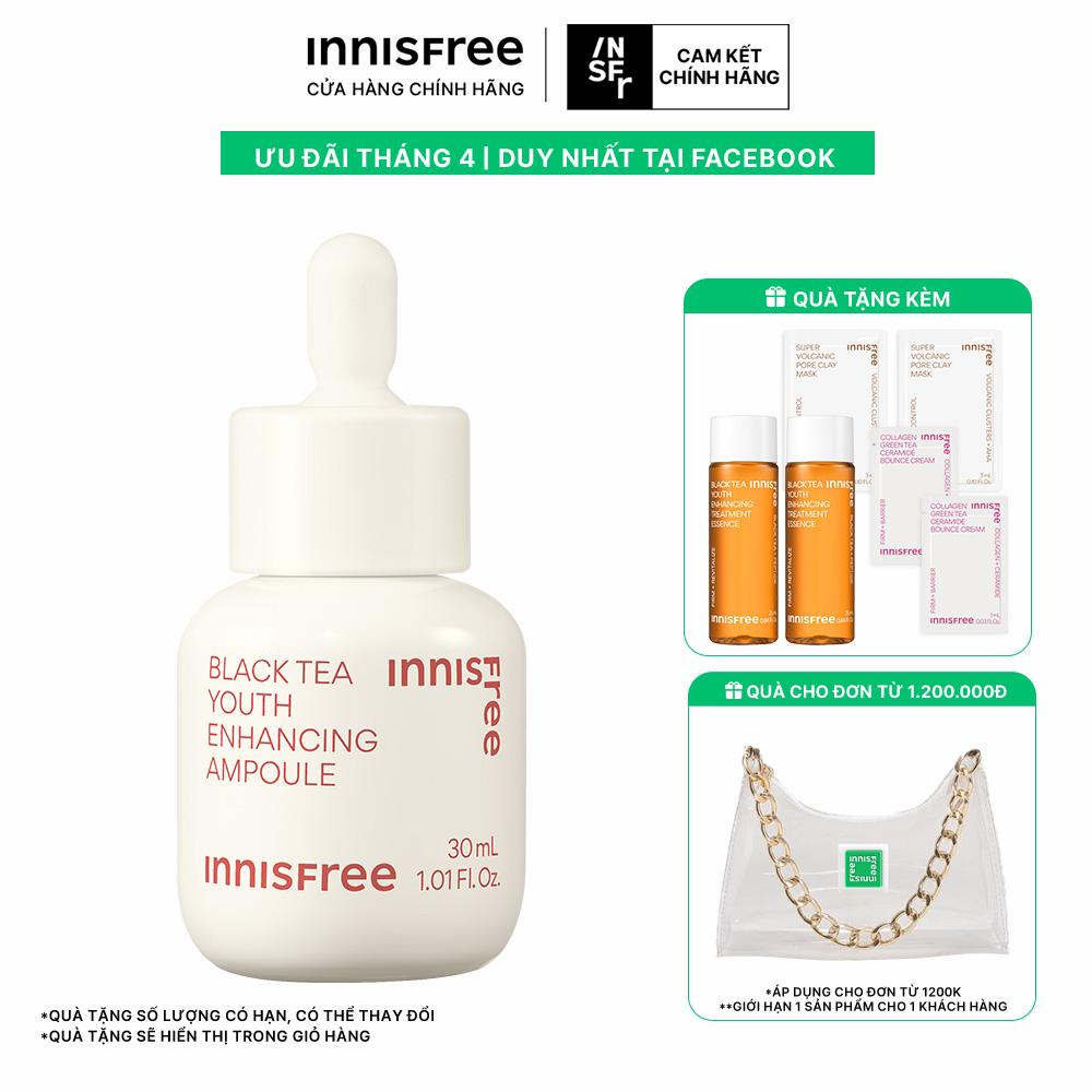 Sản phẩm phục hồi da và chống lão hóa từ trà đen INNISFREE Black Tea Youth Ampoule 30 mL 