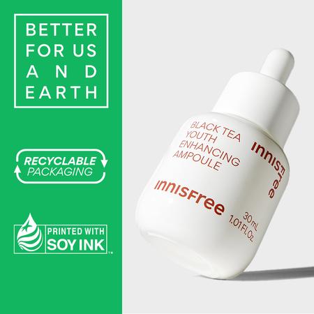 Tinh chất phục hồi da và chống lão hóa từ trà đen INNISFREE Black Tea Youth Ampoule 30 mL 2023