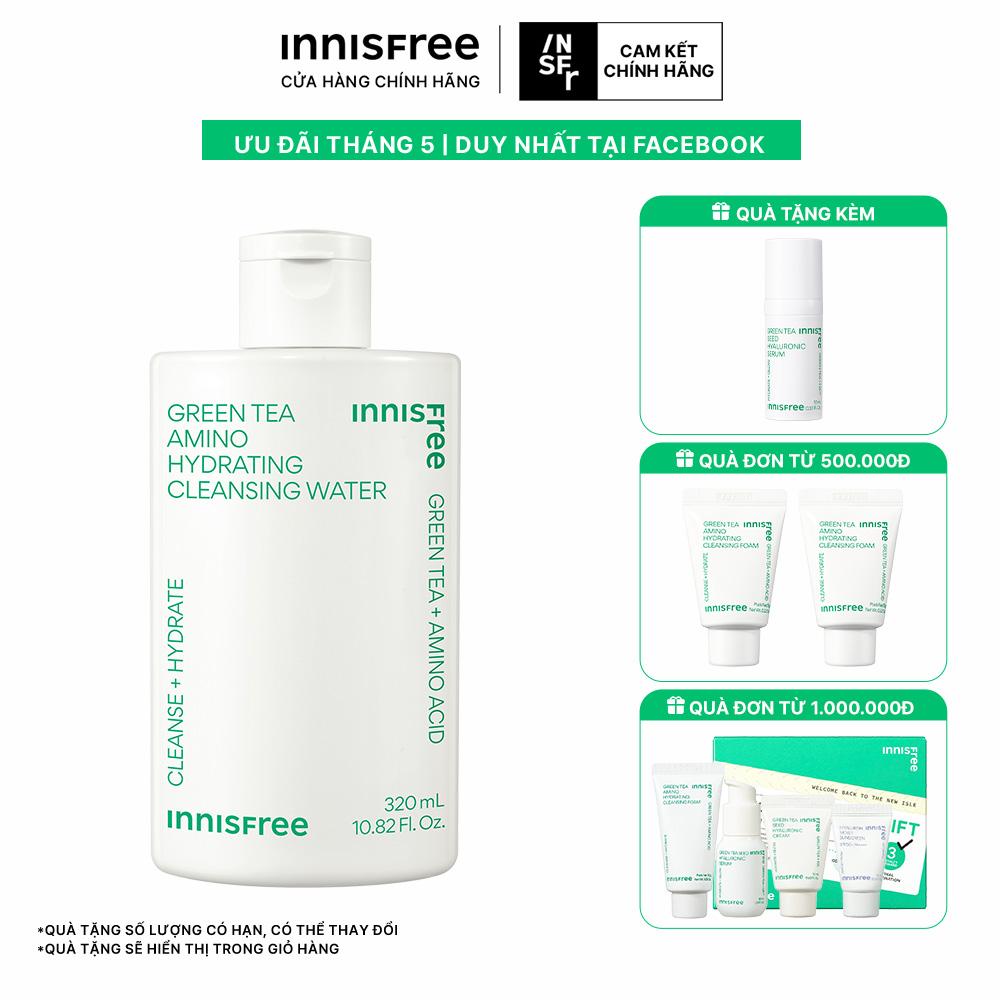  Nước tẩy trang dưỡng ẩm INNISFREE Green Tea Hydrating Amino Acid Cleansing Water 320G