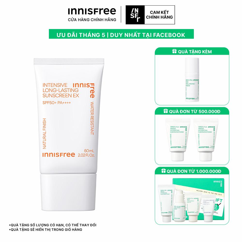 Kem chống nắng lâu trôi INNISFREE Intensive Long Lasting Sunscreen SPF50+ PA++++ 60 mL