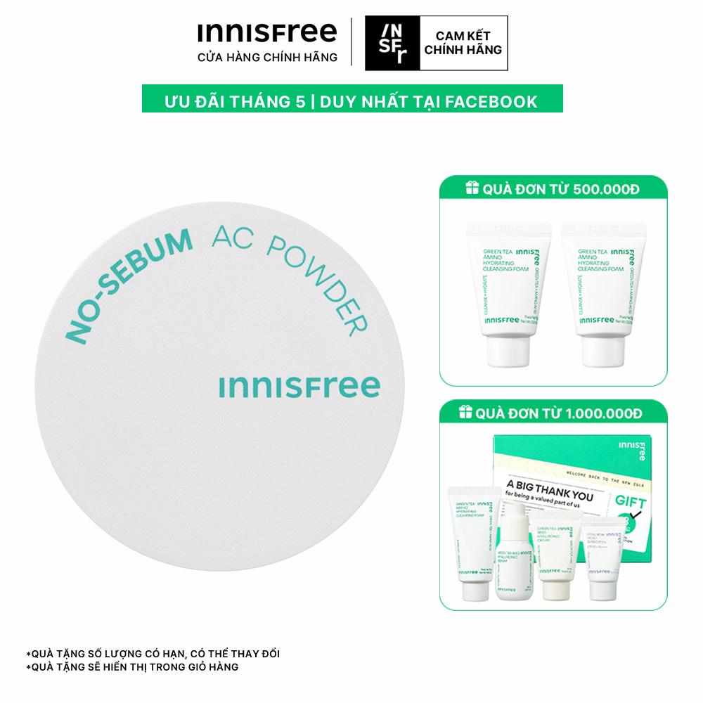 Phấn Phủ Kiềm Dầu Dưỡng Ẩm INNISFREE No Sebum AC Powder