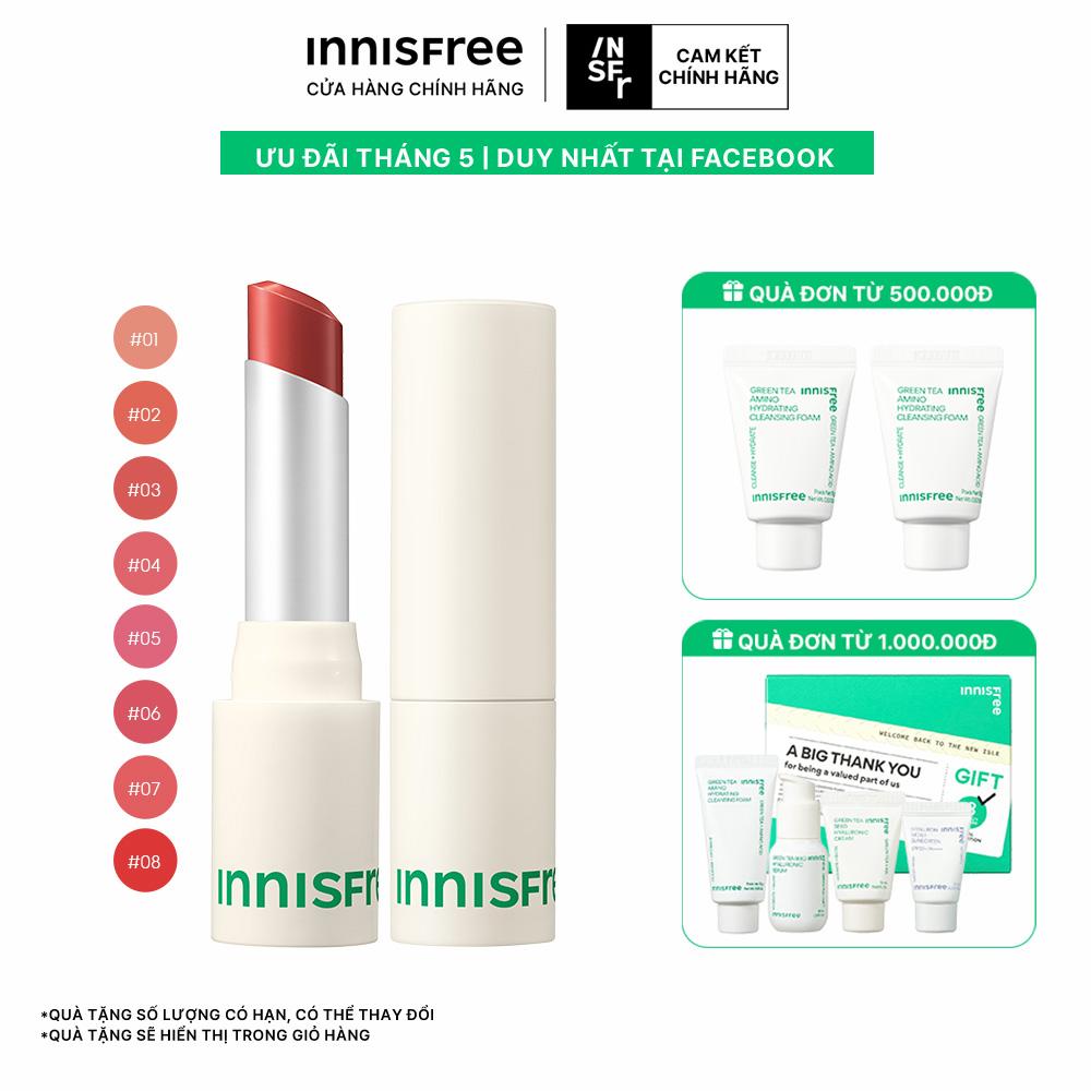 Son lì dạng thỏi mỏng nhẹ INNISFREE Airy Matte Lipstick 3.5g 