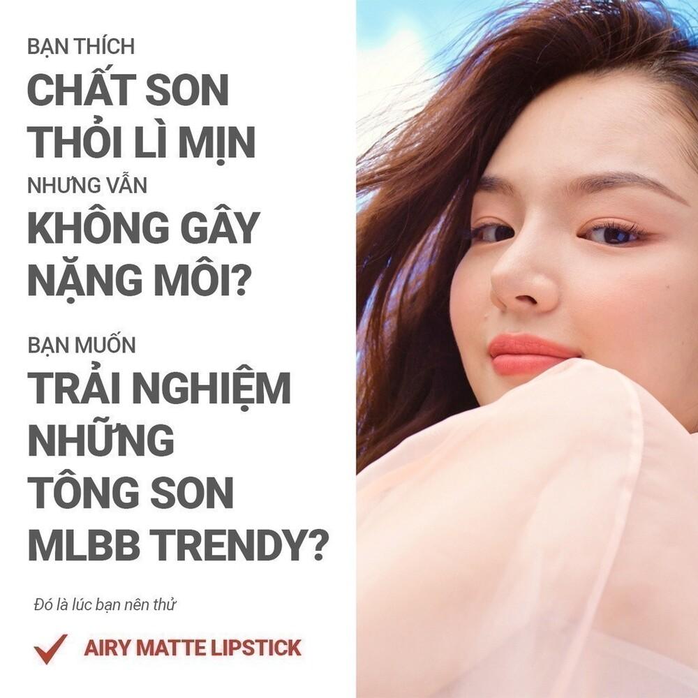 Son lì dạng thỏi mỏng nhẹ INNISFREE Airy Matte Lipstick 3.5g 