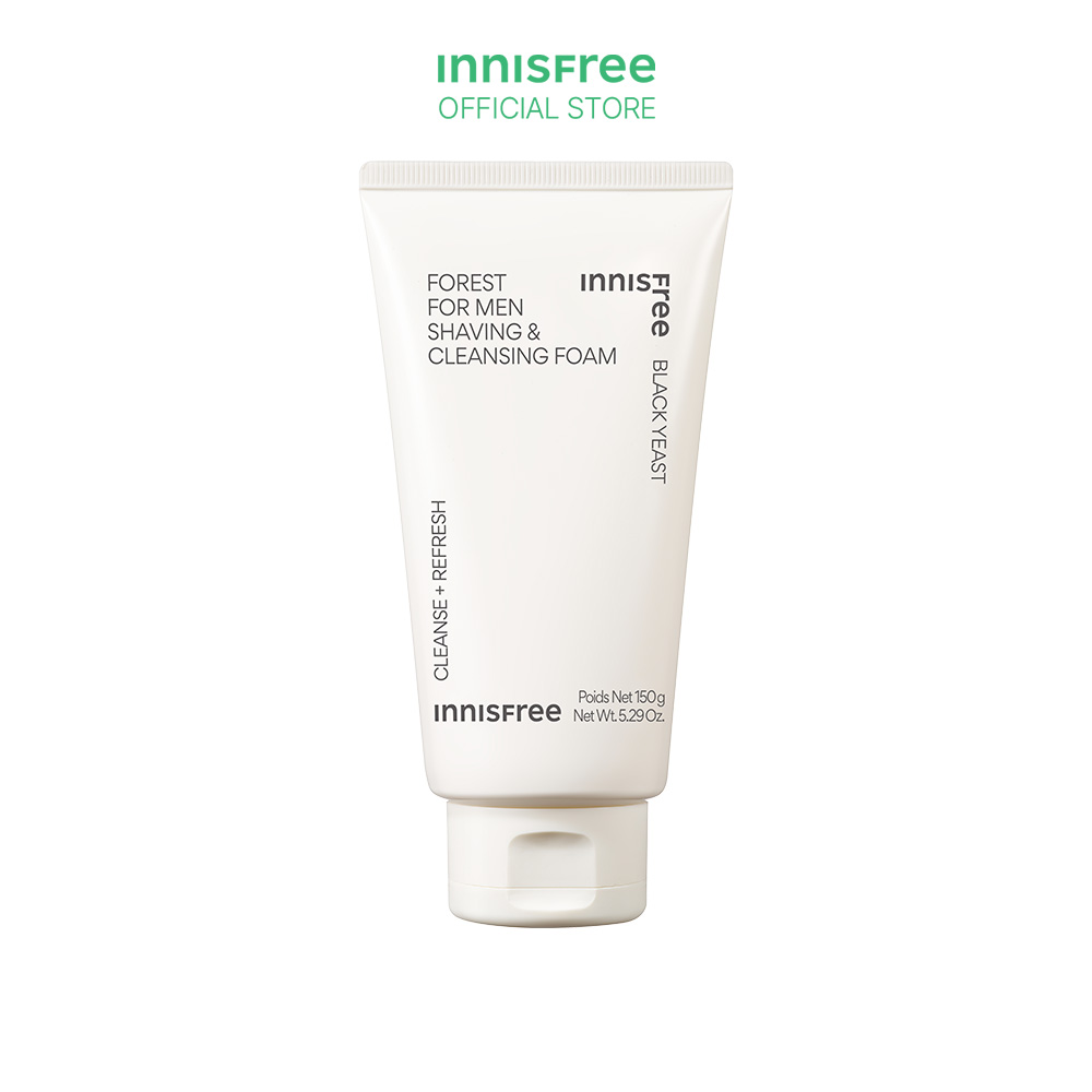  Sữa rửa mặt kết hợp làm mềm vùng da cạo râu innisfree Forest for men Shaving & Cleansing Foam 150 mL