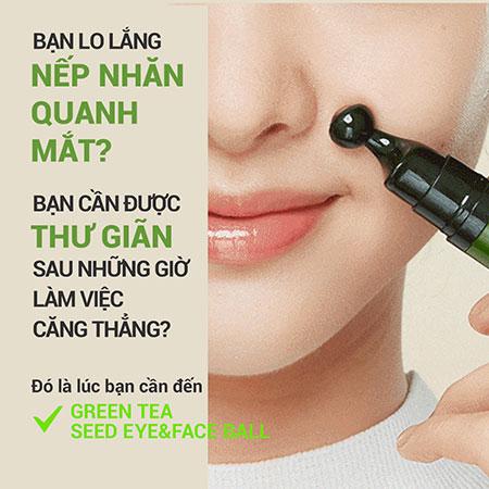 Thanh lăn dành cho mặt và mắt INNISFREE Green Tea Seed Eye & Face Ball 10 mL