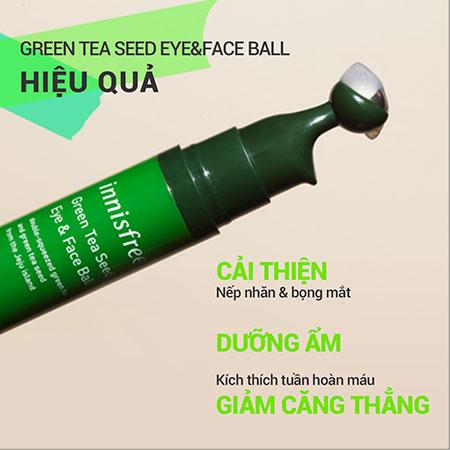 Thanh lăn dành cho mặt và mắt INNISFREE Green Tea Seed Eye & Face Ball 10 mL