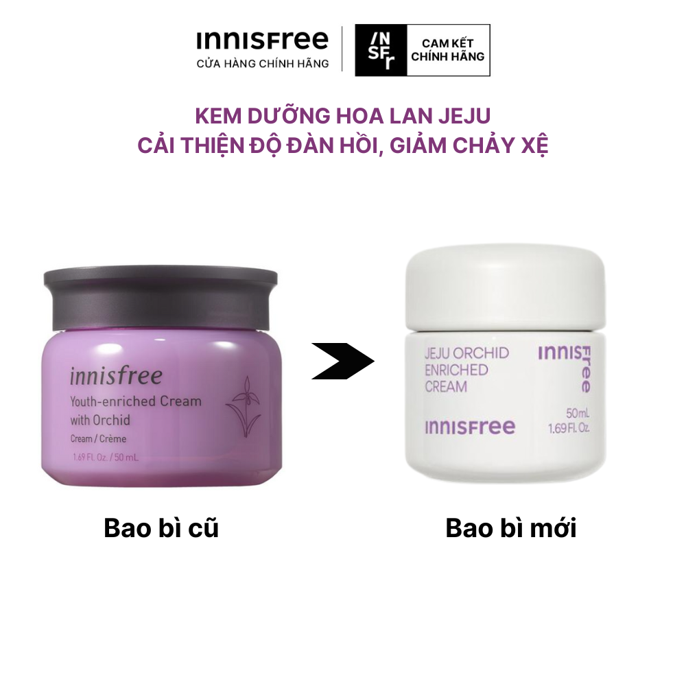 Kem dưỡng da đa năng từ hoa lan Innisfree Jeju Orchid Enriched Cream 50ml
