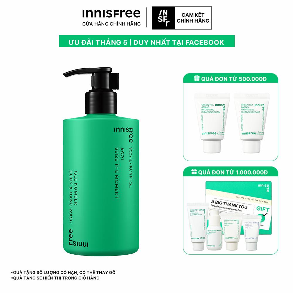 Sữa tắm toàn thân INNISFREE ISLE NUMBER BODY & HAND WASH SEIZE THE MOMENT 300mL