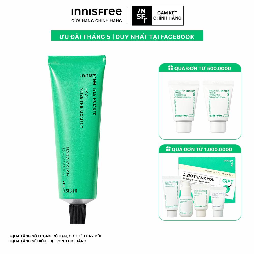 Kem dưỡng ẩm da tay INNISFREE ISLE NUMBER HAND CREAM SEIZE THE MOMENT 50mL