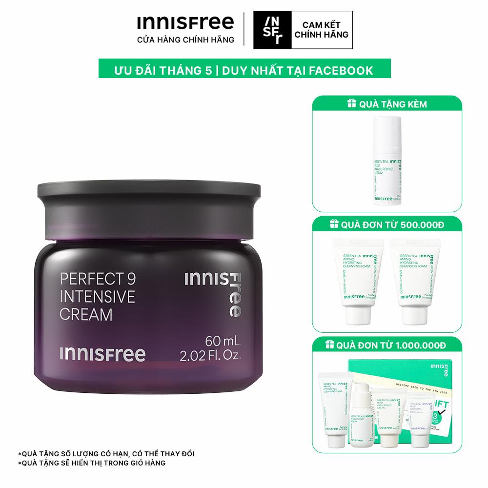 Kem dưỡng chống lão hóa chuyên sâu 9 loại thảo mộc innisfree Perfect 9 Intensive Cream EX 60 mL