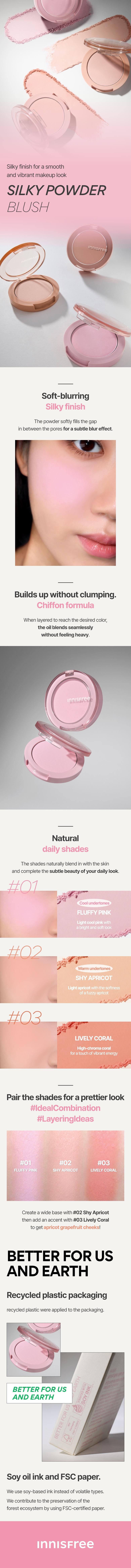 Phấn má hồng INNISFREE Silky Powder Blush 6.2g
