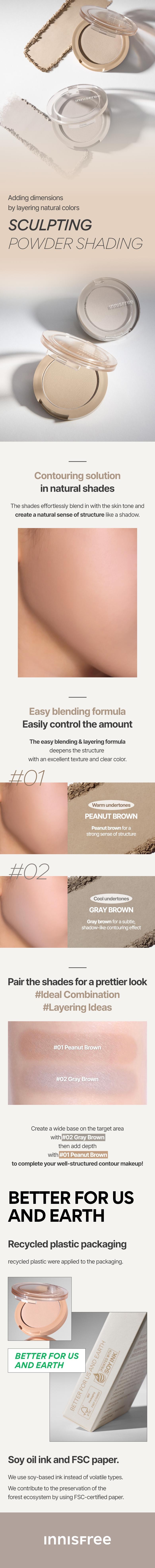 Phấn tạo khối INNISFREE Sculpting Powder Shading 6.8g