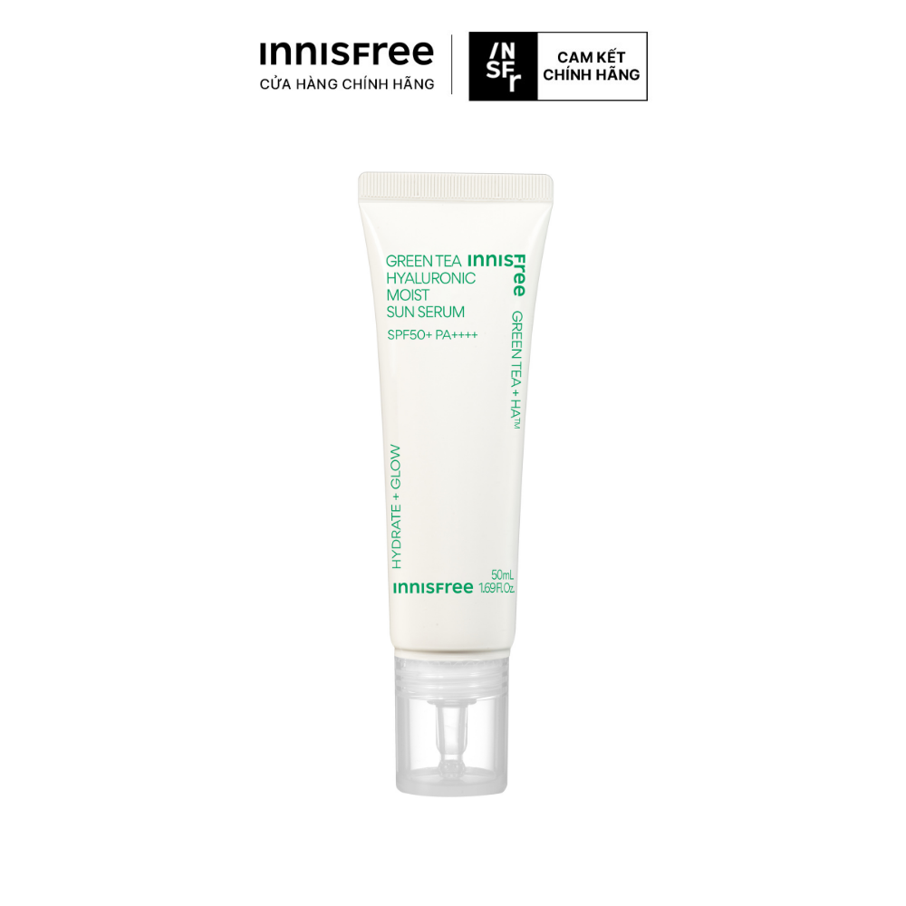 Tinh chất chống nắng dưỡng ẩm Trà Xanh INNISFREE Green Tea Hyaluronic Acid Moisture Serum SPF50+ PA++++ 50mL