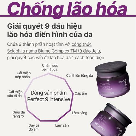 Kem dưỡng vùng da mắt ngăn ngừa lão hóa chuyên sâu innisfree Perfect 9 Intensive Eye Cream 30 mL