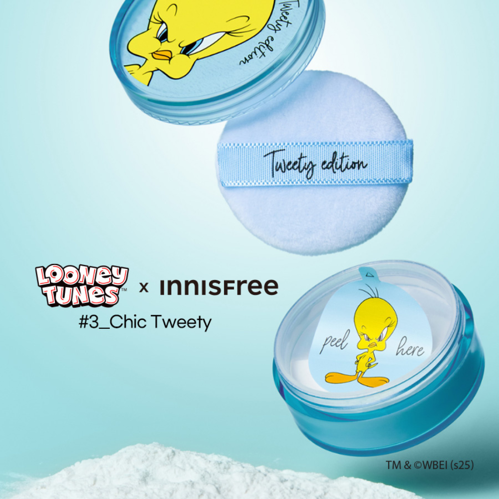 [Phiên bản Tweety] Phấn phủ bột kiềm dầu, mịn lì lâu trôi INNISFREE No Sebum Mineral Powder 5g