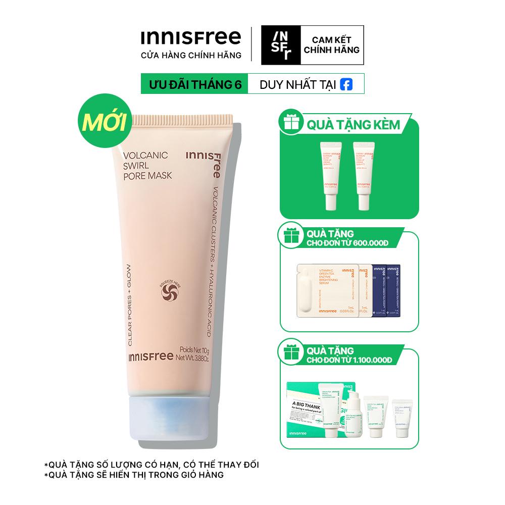 Mặt nạ đất sét lốc xoáy 2 lõi thế hệ mới INNISFREE VOLCANIC SWIRL PORE MASK 110g
